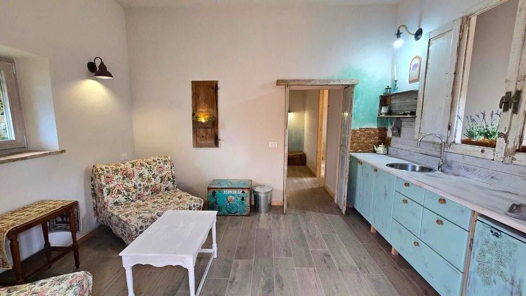 Köök - Country House with Lake View in Baschi, Umbria