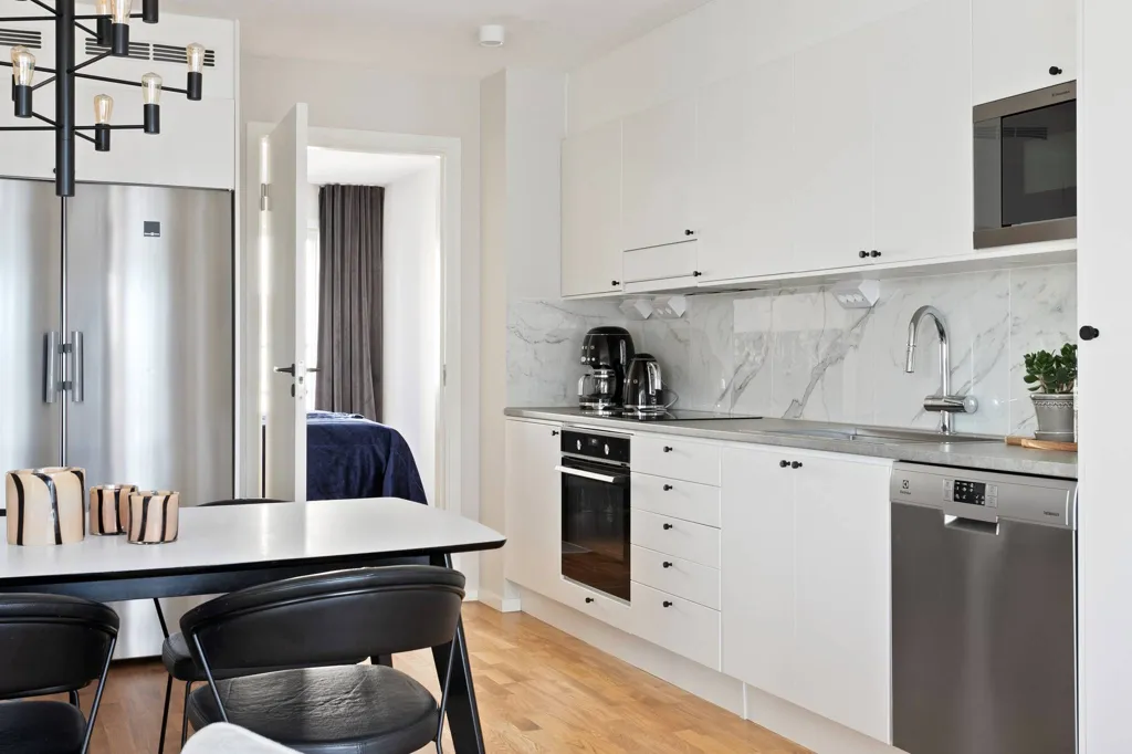 Cuisine - Apartment with Balcony in Varberg