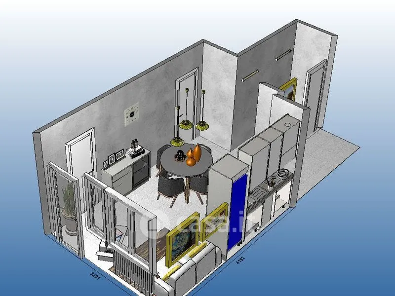 Plaan - Design Bilocale with Parking in Florence