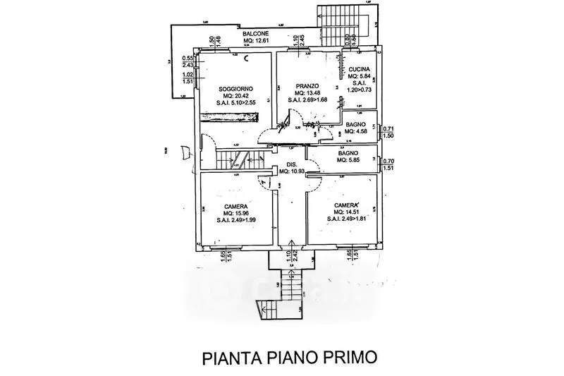 Planimetria - Villa with Private Garden in Montegranaro, Pesaro