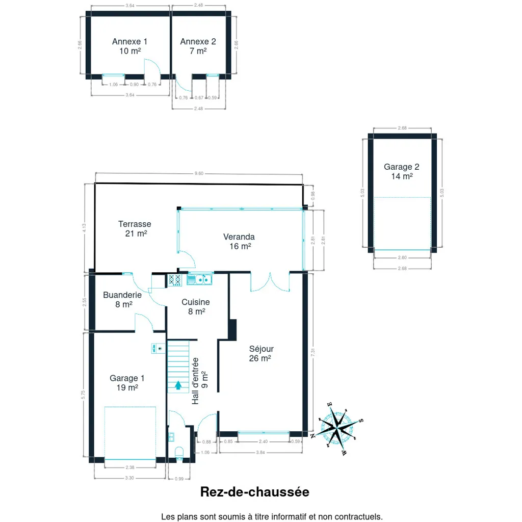 Planimetria - House with Hyper-Equipped Kitchen in Bouleaux 6