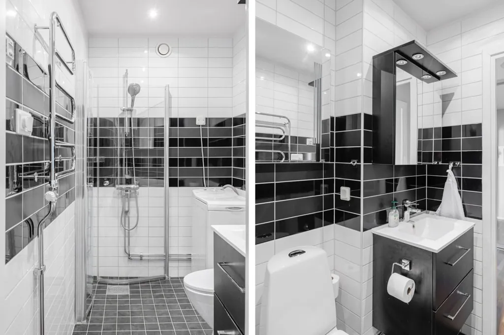Vannitoad - Apartment with Western Balcony in Solna