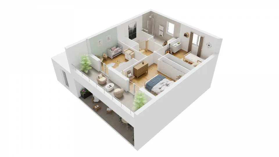 Plan - Villa Contemporaine à Construire à Roscoff