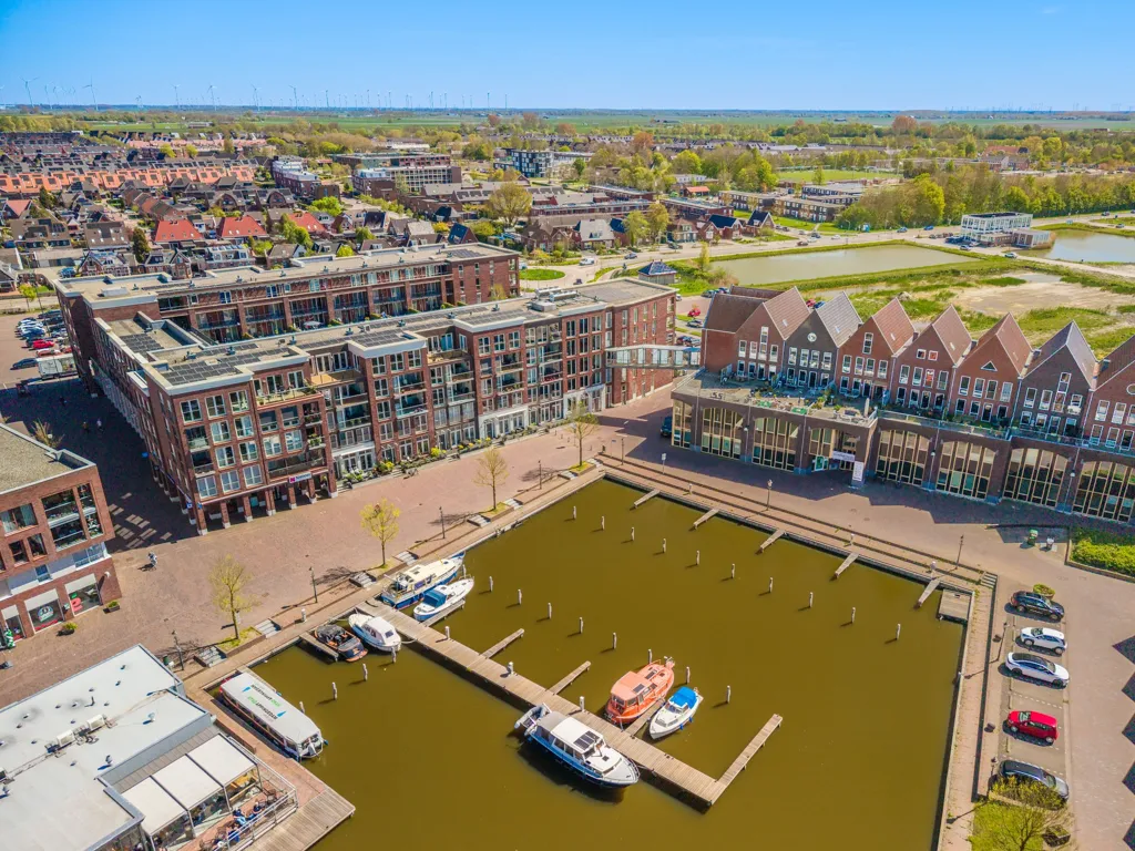 Vue aérienne - Maisonette with Harbour View in Overdiep