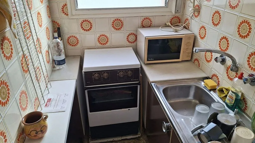 Kitchen - Studio with Terrace in Coma-Ruga