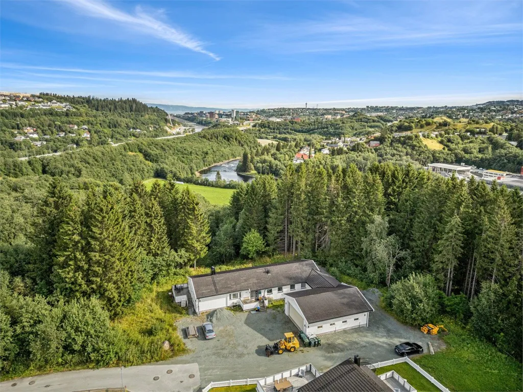 Vue aérienne - Detached House with 4 Terraces in Trondheim