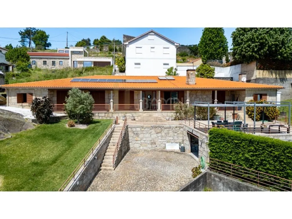 Aerial - Luxury House with Mountain View in Caminha