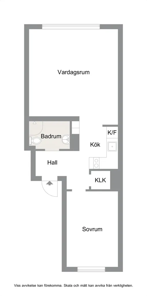 Plan - Appartement 2 pièces à Malmö