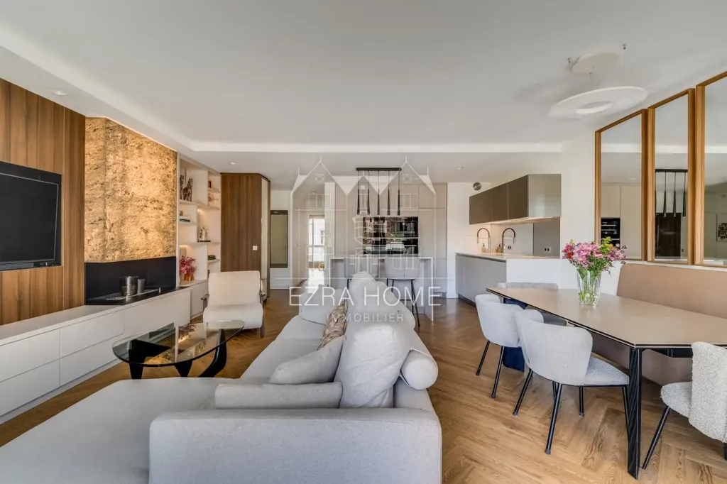 Soggiorno - Apartment with Park View in Levallois-Perret