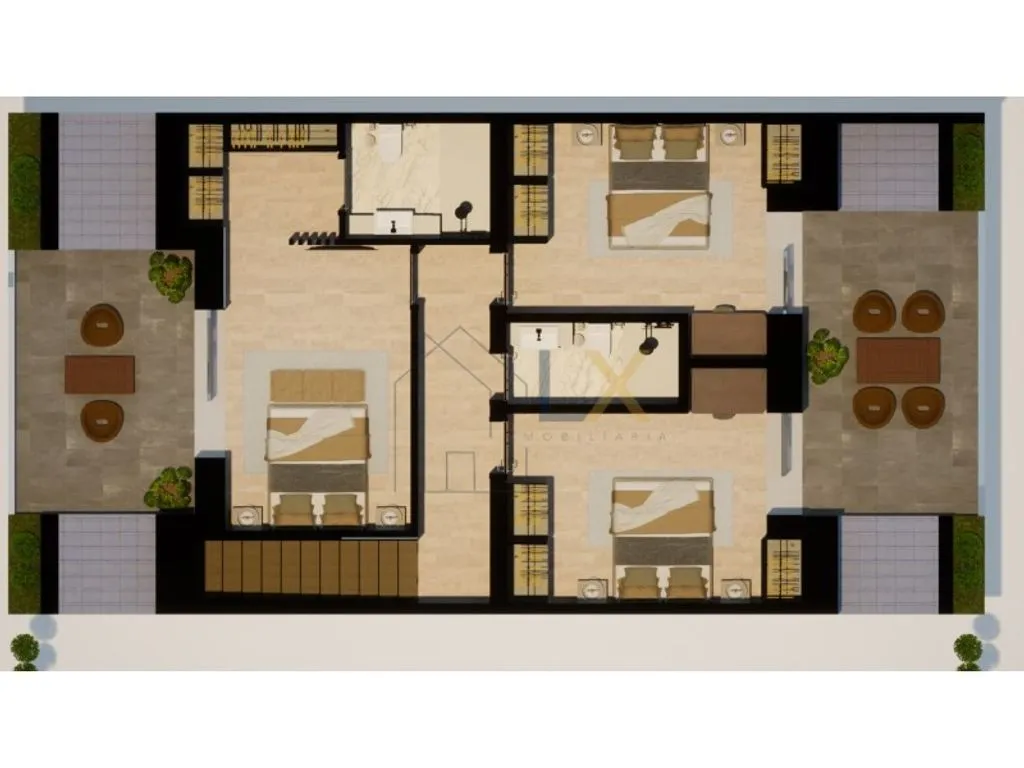 Plan - Contemporary Duplex Flat in Aveiro