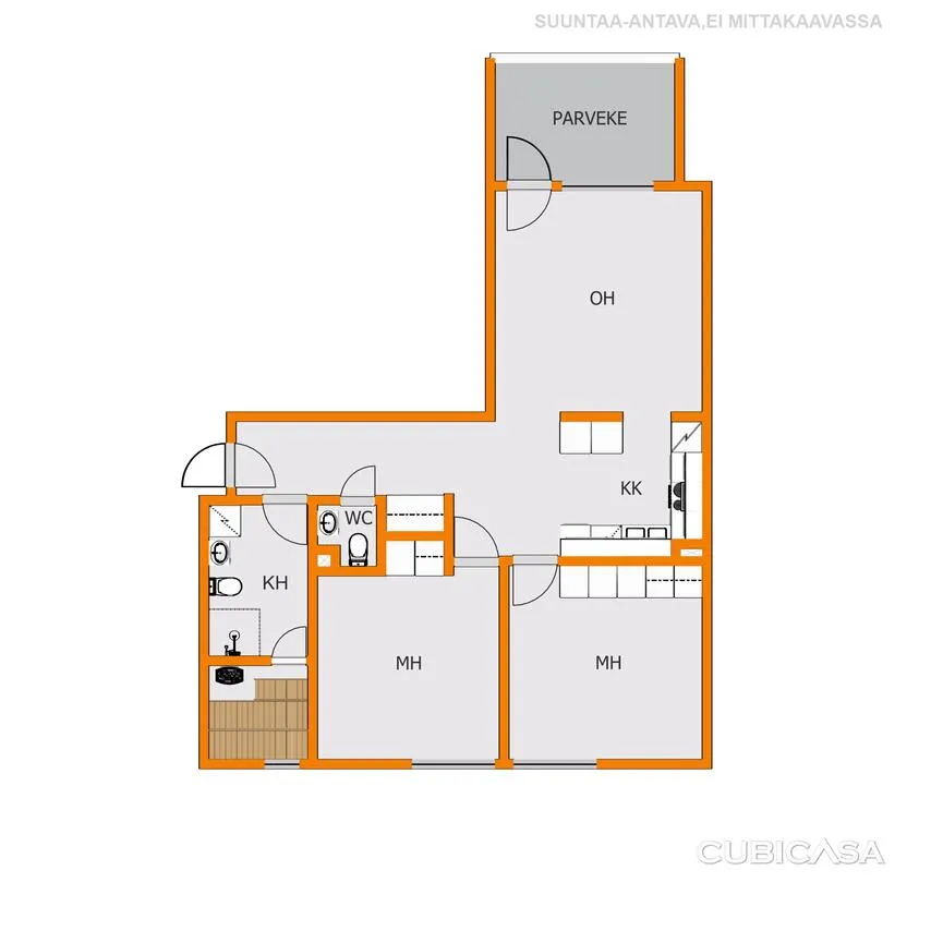 Plaan - Apartment with Sauna in Oulu Centre