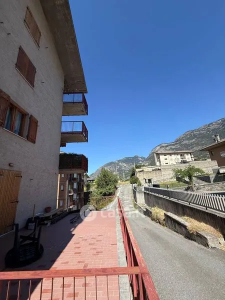 Balcony - Studio with South-Facing Terrace in Saint-Vincent