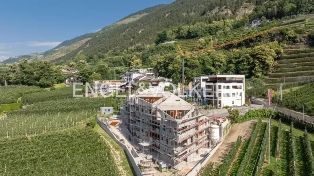 Aerial - Sustainable Apartment with Panoramic View in Silandro