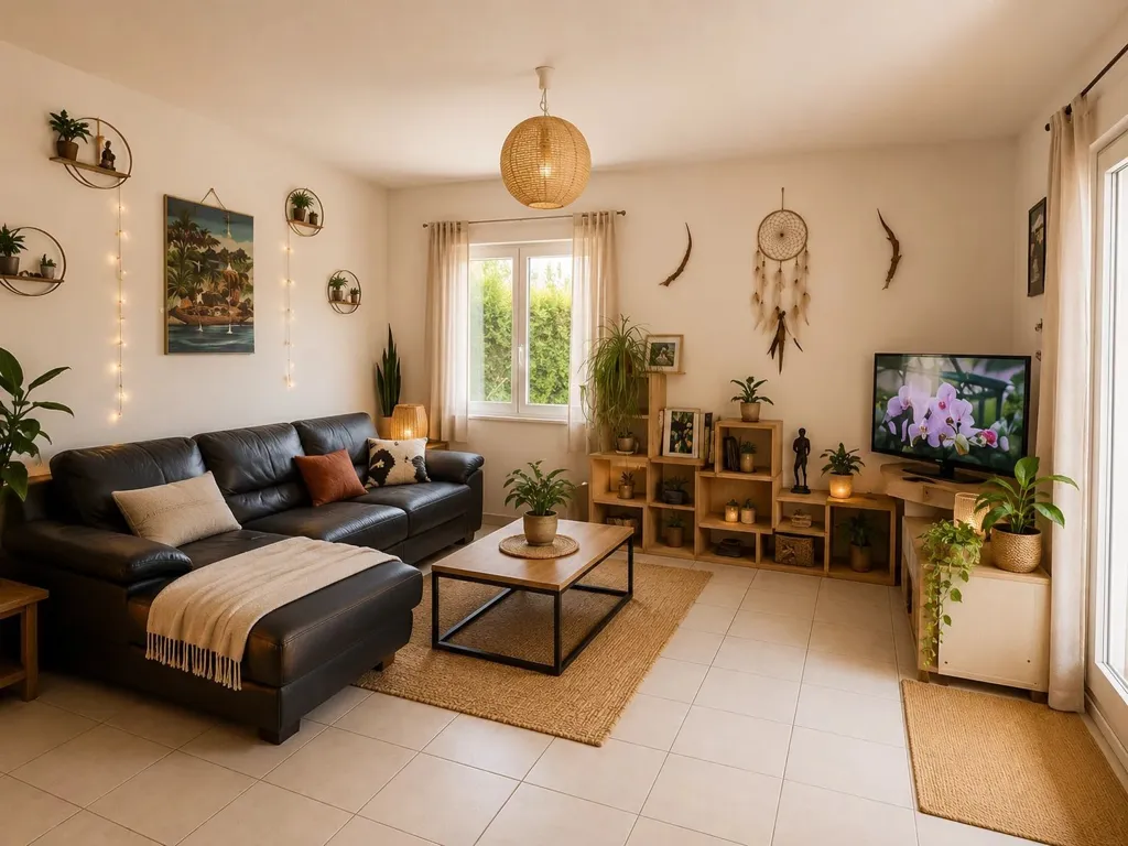 Séjour - Appartement T3 en RDC avec Jardin au Barp