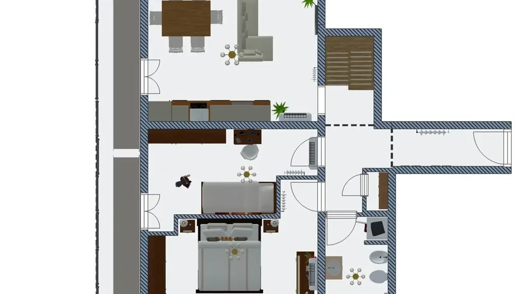 Plan - Rustic 3-Bedroom Apartment with Terrace in Florence
