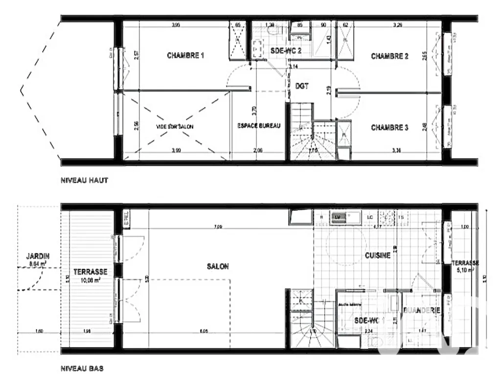 Plan - Duplex de Standing avec Terrasses à Châtenay-Malabry