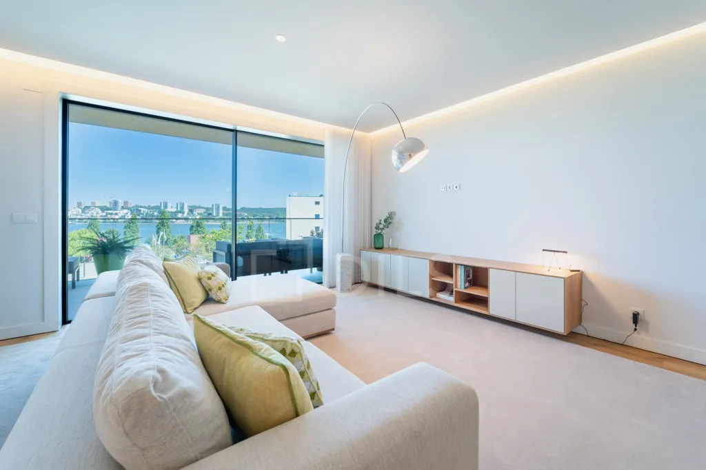 Séjour - T3 Apartment with River View in Vila Nova de Gaia