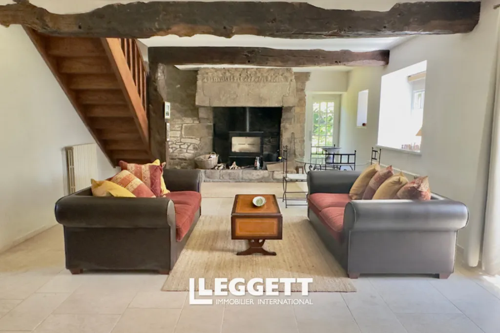 Soggiorno - Character House with Courtyard in Ploumilliau