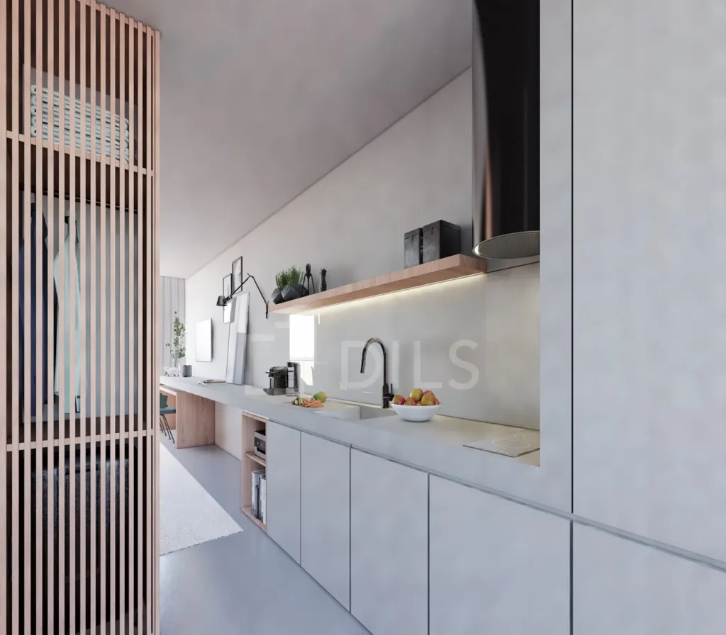 Köök - Apartment with Balcony in Porto