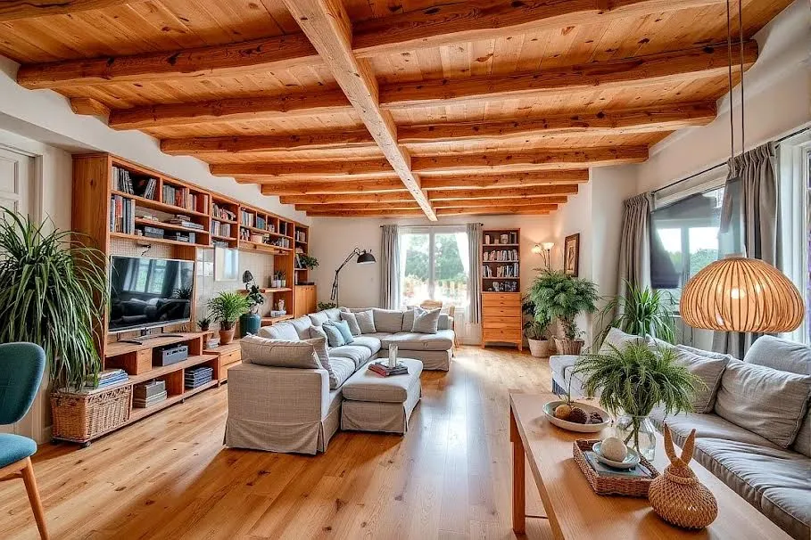 Séjour - Maison en Pierre avec Terrasse à Saint Martin du Bois