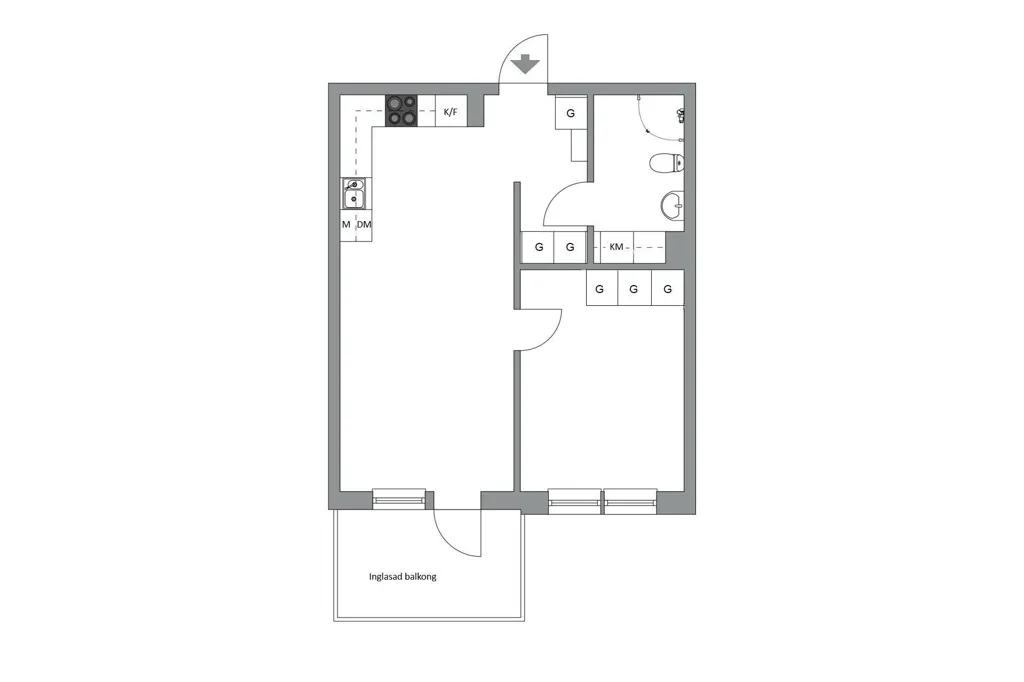 Appartement 2 pièces à Umeå kommun