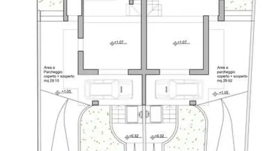 Floor Plan - Bifamiliar Villa with Terraces in Mogliano Veneto