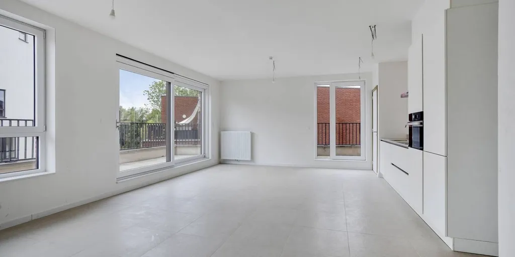 Cuisine - Appartement avec vue parc à Boom