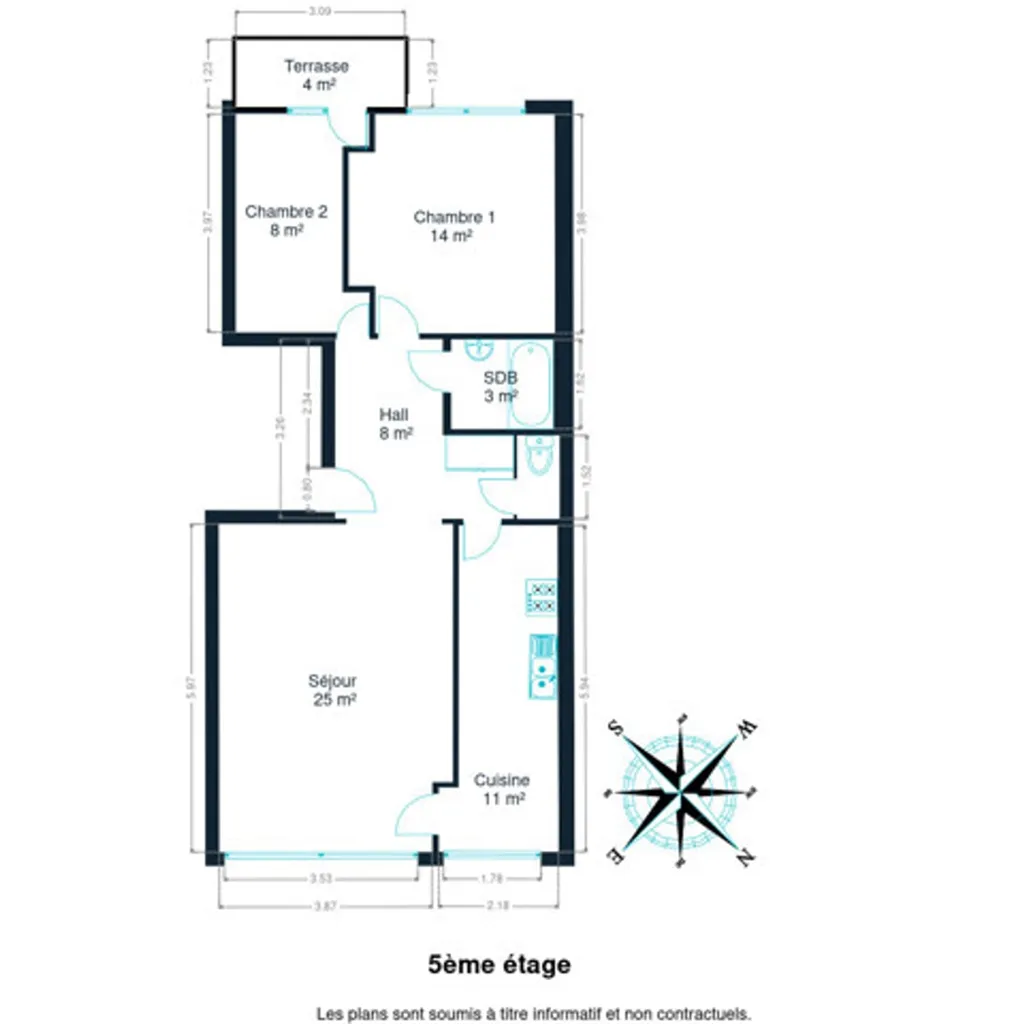 Appartement 2 chambres à Ganshoren