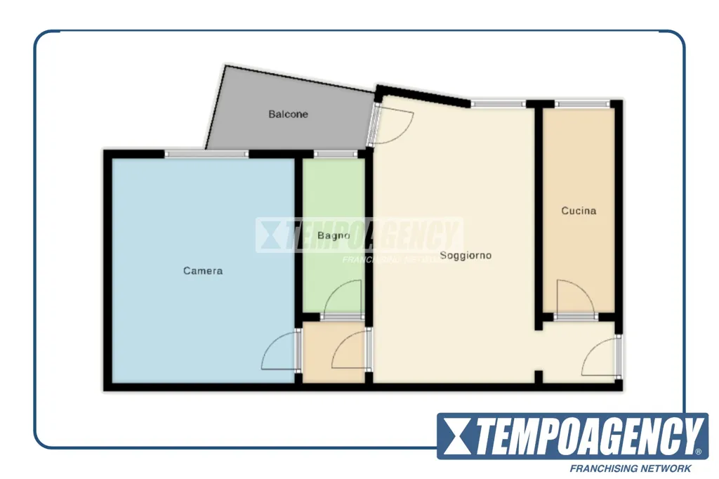 Planimetria - Rear-Facing Bilocale with Balcony in Garbagnate Milanese