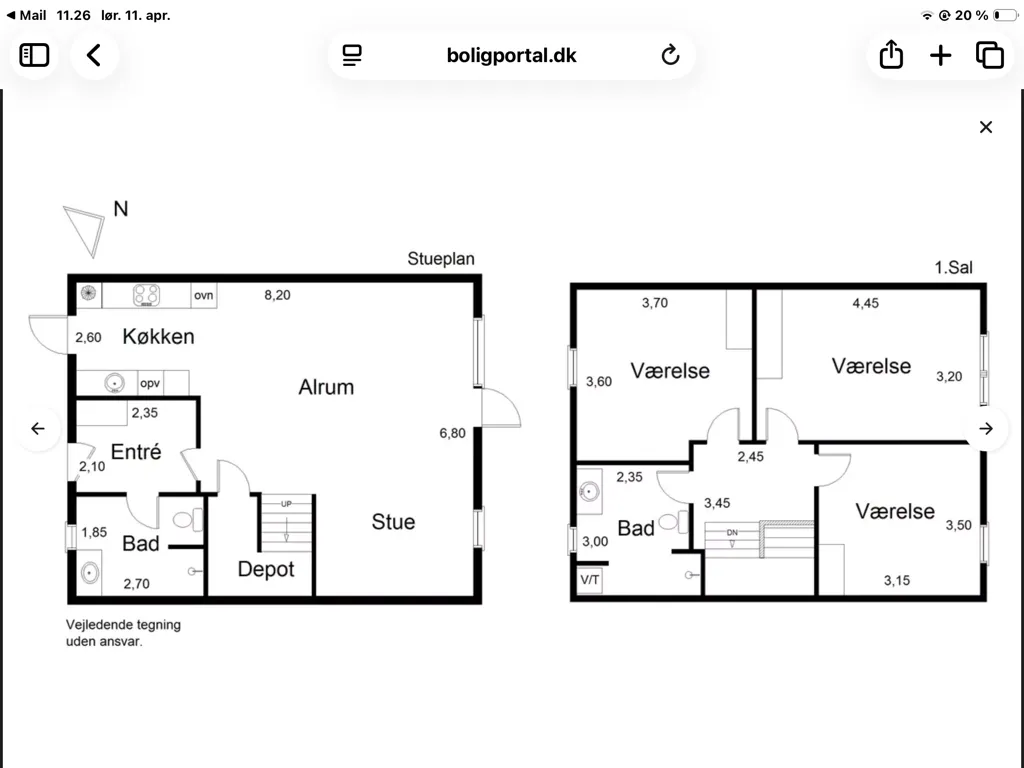 Plan - Maison 4 pièces à Holstebro