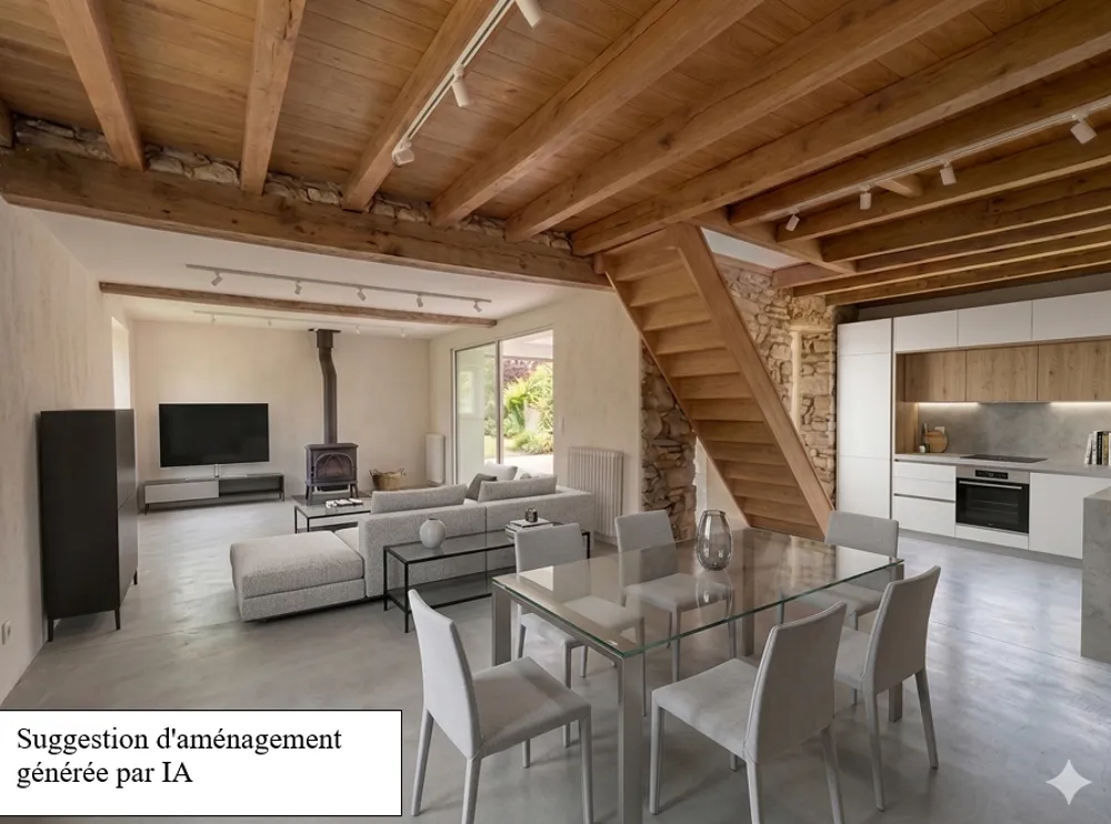 Salle à manger - Maison 3 pièces à Pied de borne