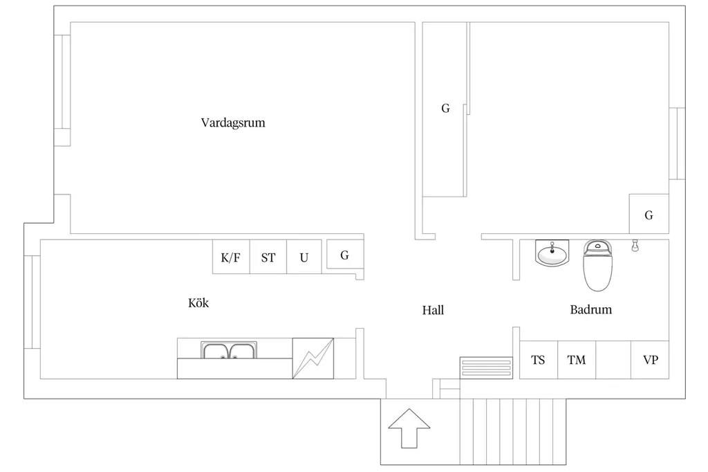 Plan - Apartment with Garden Terrace in Köpingebro