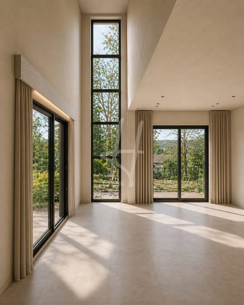 Séjour - Villa Contemporaine avec Terrasses à Rozérieulles
