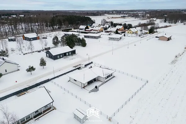 Aerial - Contemporary Brick House with Garden in Pärnu