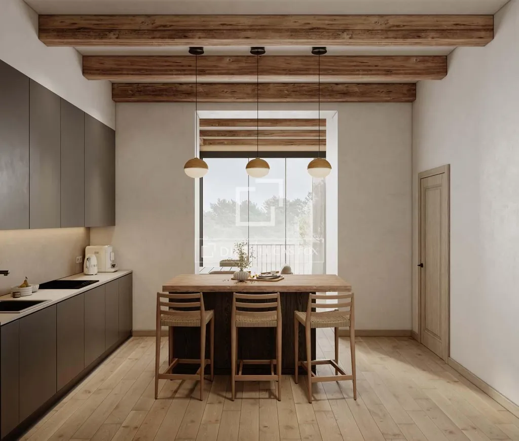 Köök - Apartment with Balcony in Puigcerdà