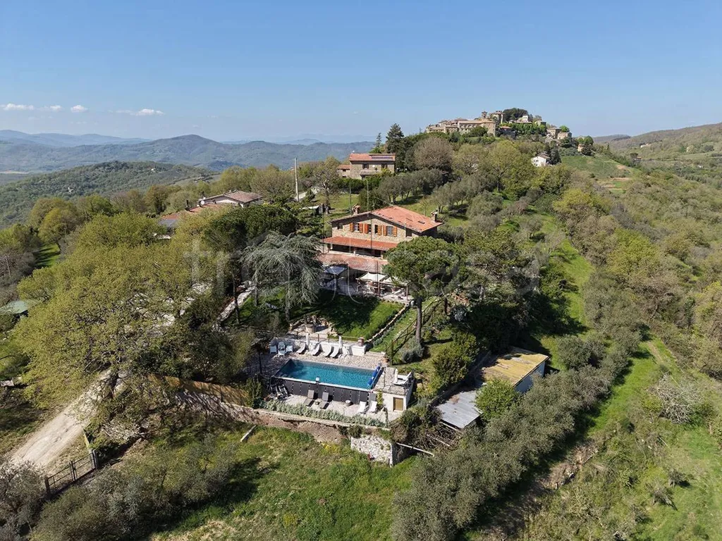 Vue aérienne - Luxury Villa with Panoramic Views in Umbertide