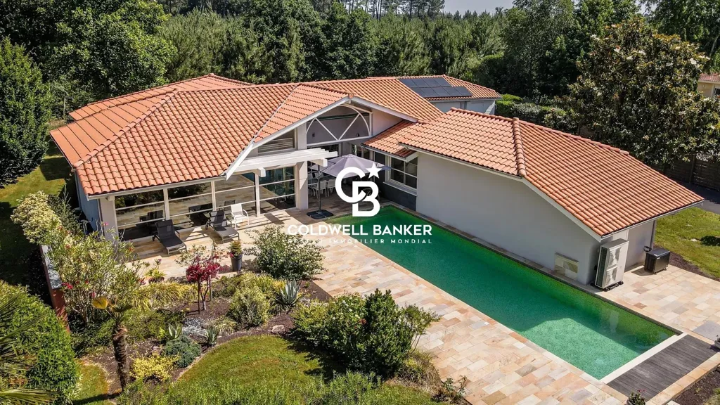 Aerial - Villa with Pool in Lakeside Setting