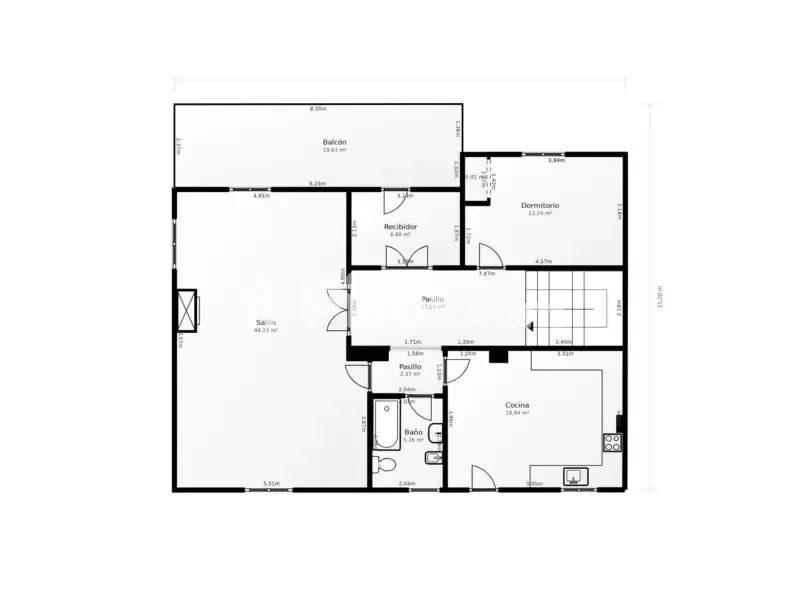Floor Plan - Stone Cottage with Character in Entrambasaguas