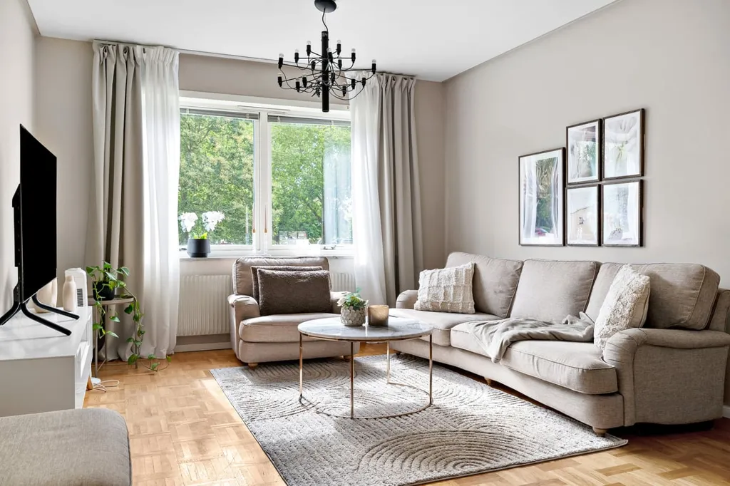 Séjour - Apartment with South-East Balcony in Malmö