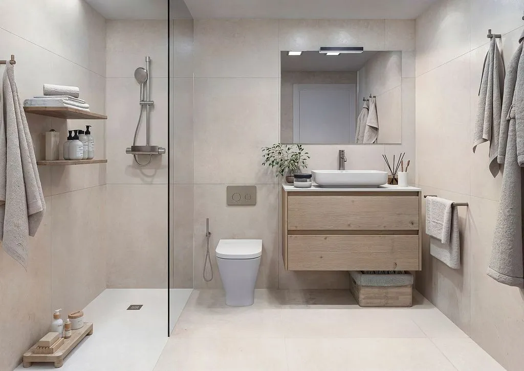 Salles de bain - New Flat with Terrace in Rocafort