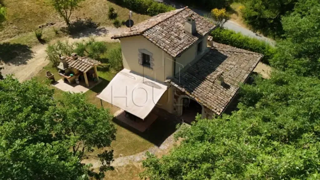 Vue aérienne - Rustic Casale with Pool in Città di Castello