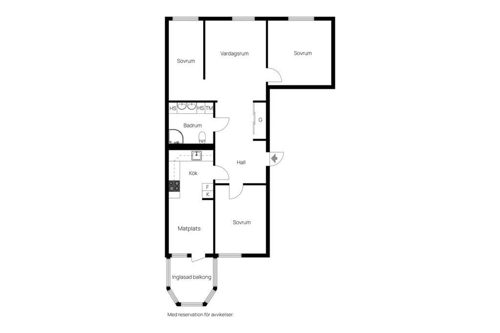 Planimetria - Spacious Apartment with Balcony in Flemingsberg