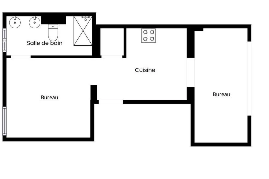 Plan - Bureau Fonctionnel à Jette, Rue Tilmont