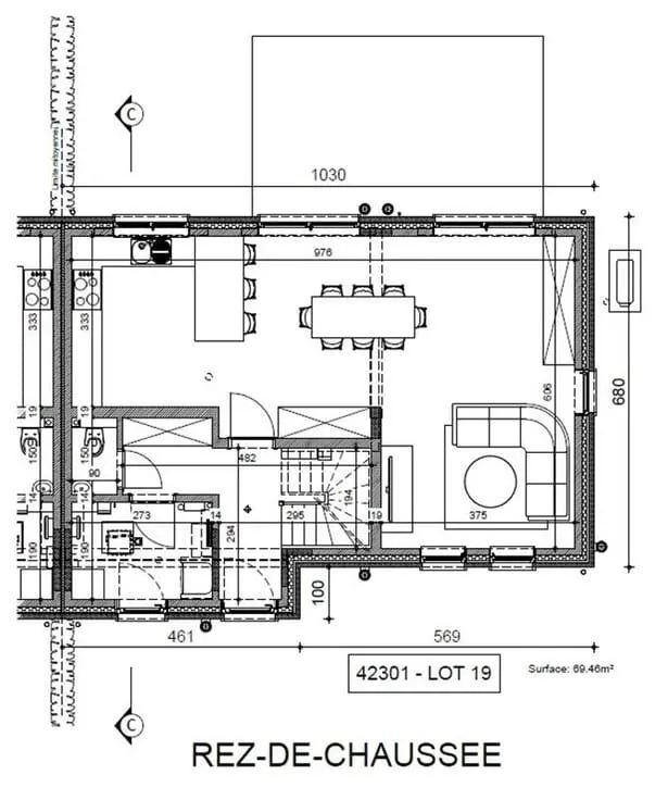 Plan - Appartement Rue de la Station à Verlaine