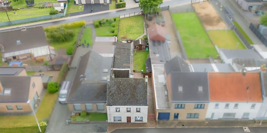 Vue aérienne - Maison à Renover avec Jardin à Heldergem