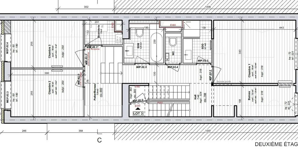 Plan - Duplex Penthhouse Rénové à Sint-Gillis