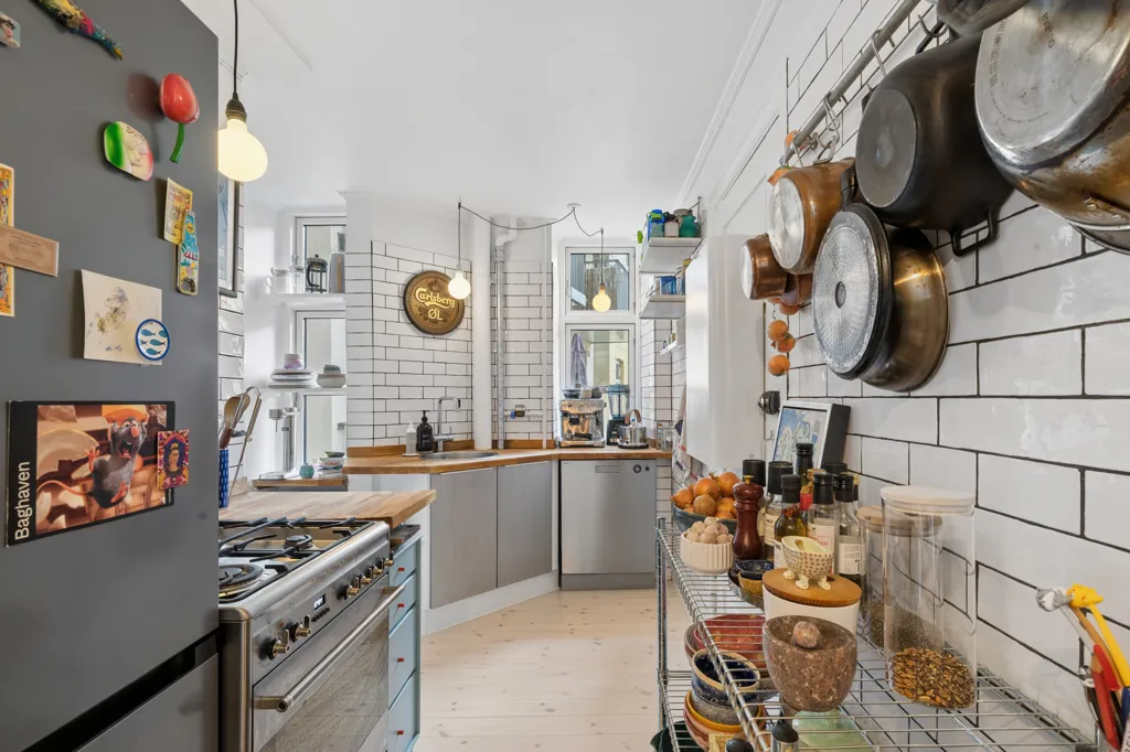 Cucina - Modernised Flat with Garden in Indre Nørrebro