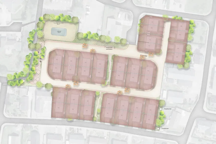 Plaan - Development Plot for Rye Houses in Ryslinge