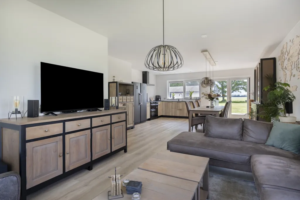 Séjour - Modernised House with Canal View in Bergentheim