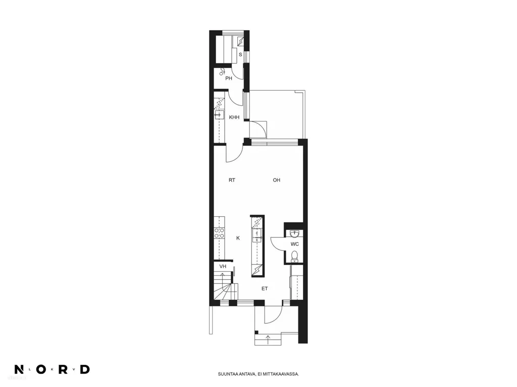 Plaan - Modern Apartment with Sauna in Kaivoksela